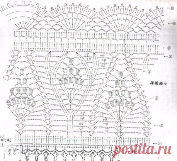 Платье туника, вязанное крючком