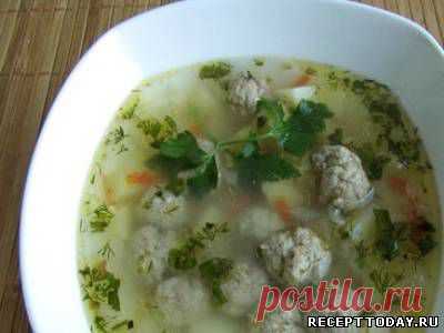 Рецепт: Суп с фрикадельками в мультиварке