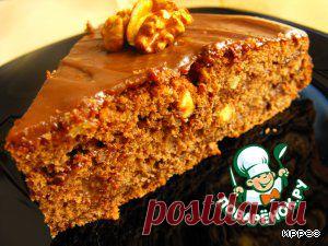 Шоколадно-ореховый торт с мягким кремом - кулинарный рецепт