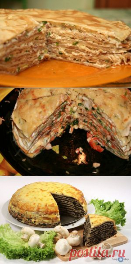 Как сделать блиный торт с мясом?