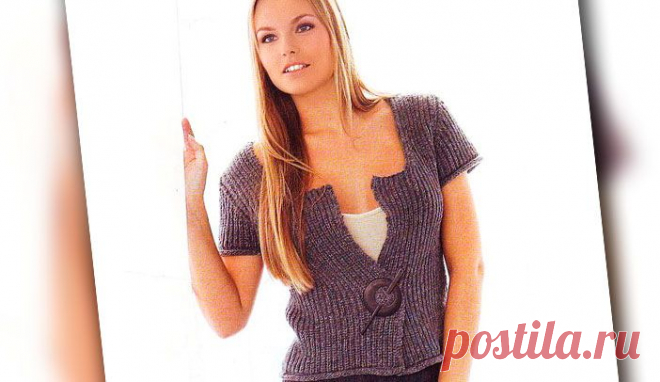 Жакет с коротким рукавом | Loveknitting.ru