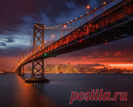 Скачать обои bay bridge, san francisco, california, san francisco bay, раздел город в разрешении 1280x1024 | goodfon.ru
