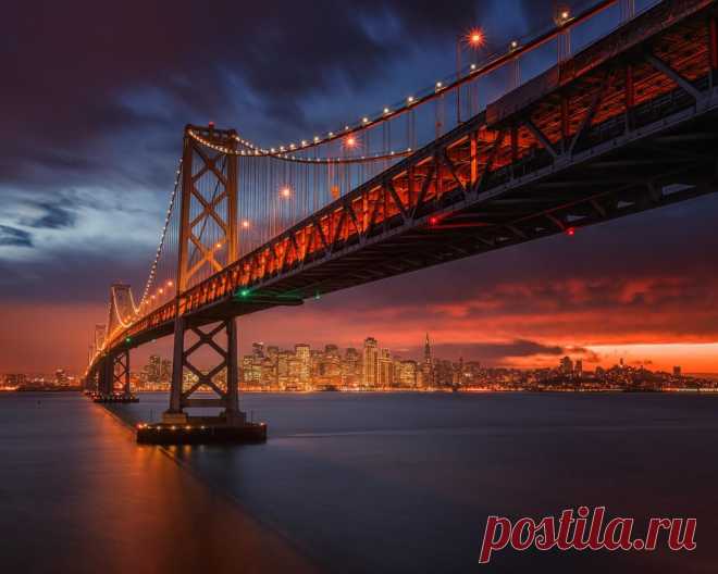 Скачать обои bay bridge, san francisco, california, san francisco bay, раздел город в разрешении 1280x1024 | goodfon.ru