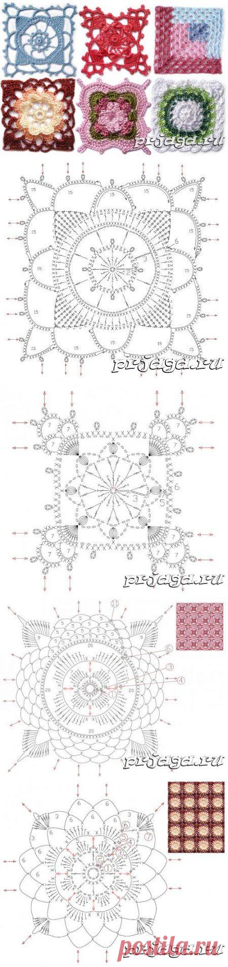 Квадратные мотивы крючком схемы