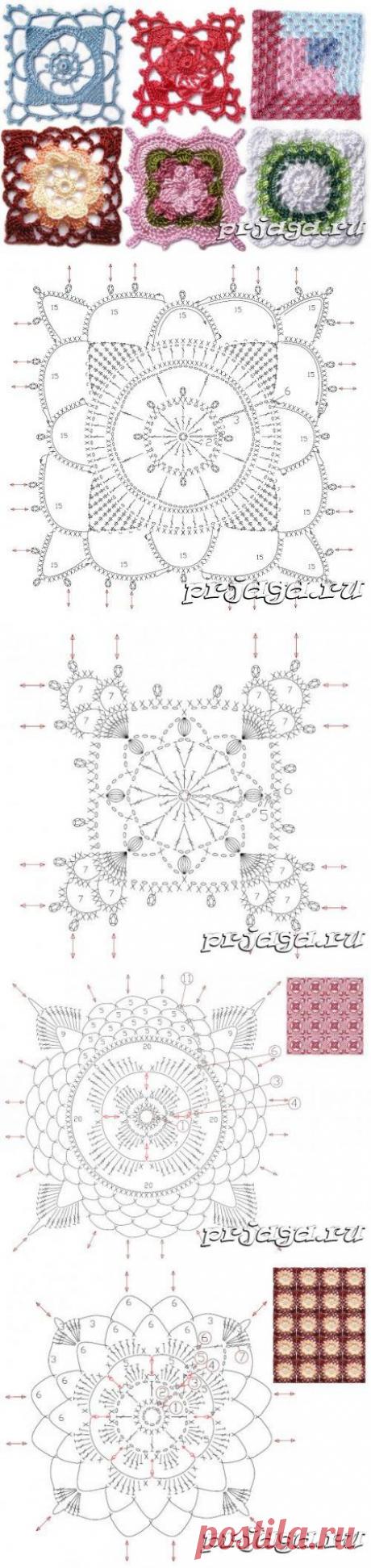 Квадратные мотивы крючком схемы