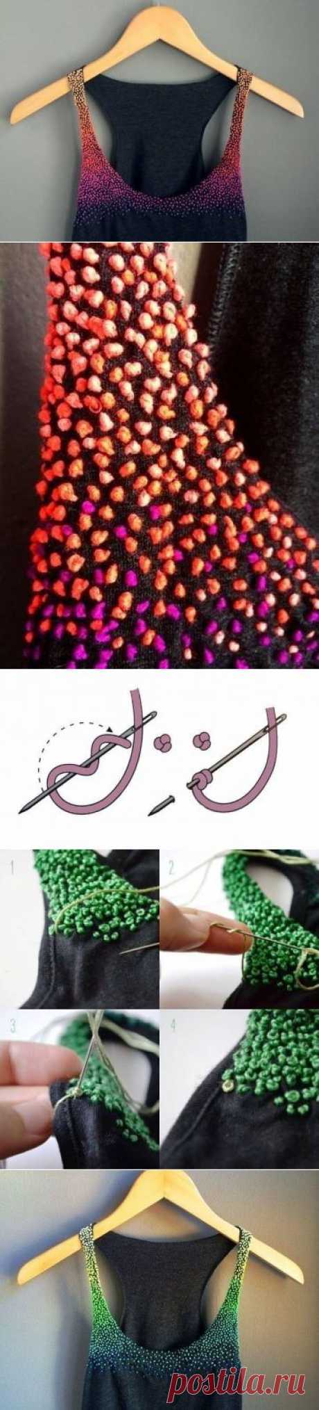 (37) Одноклассники
Украшаем одежду. "Французский узелок".