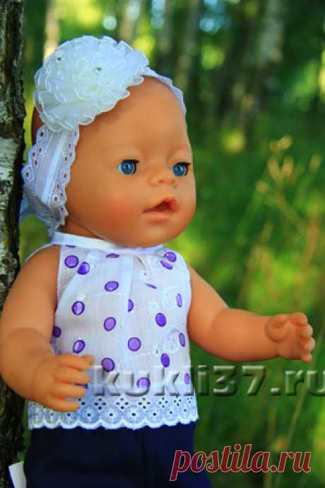 Сшить кофточку для куклы Baby Born из батиста. | Одежда для куклы
