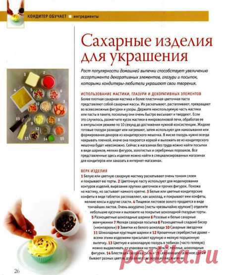 Сахарные изделия для украшения