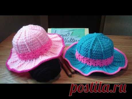 Crochet Pretty in pink sun hat part 1