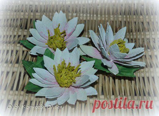 Кувшинка из лотка для яиц | Страна Мастеров