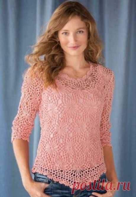 ажурная кофта