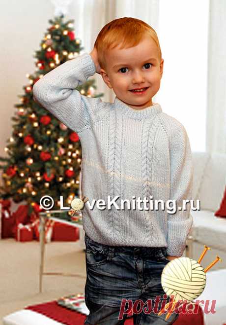 Пуловер с "косами" | Loveknitting.ru