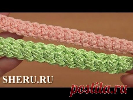 ▶ Объемный шнур гусеничка Урок 95 How to Crochet Cord - YouTube