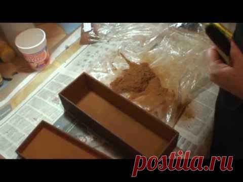 Видео МК . Флокирование внутри шкатулок