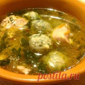 Суп с крапивными клецками