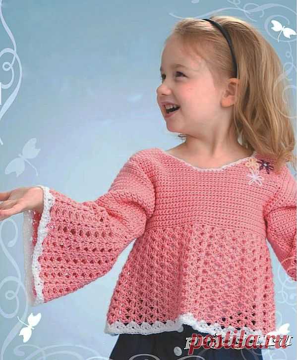 Ажурная детская кофточка