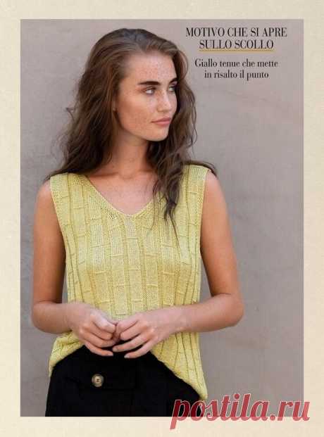 Вязаный джемпер из журнала Piu Maglia