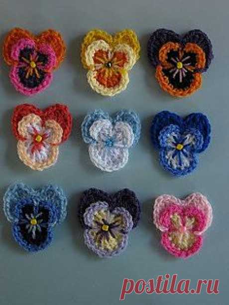 Crochet Flower &amp; Leaves 2