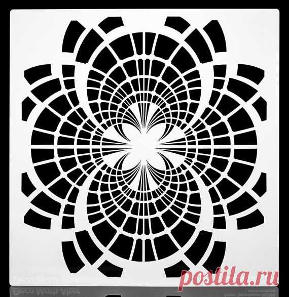 Art Deco Moth Dreamcatcher Stencil. Wall / от OverlayAirStencils