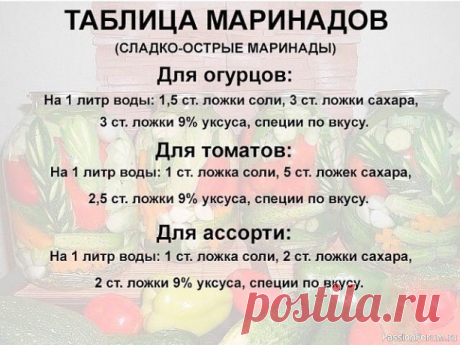 Шпаргалка кулинара