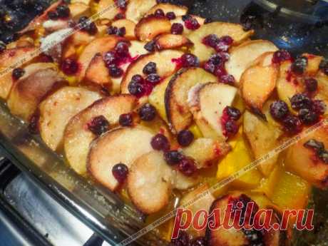 Десерт из тыквы, яблок и клюквы пошаговый рецепт с фото