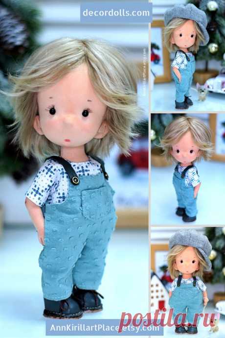 Textile Interior Boy Doll Nursery Custom Doll Boy Present | Etsy