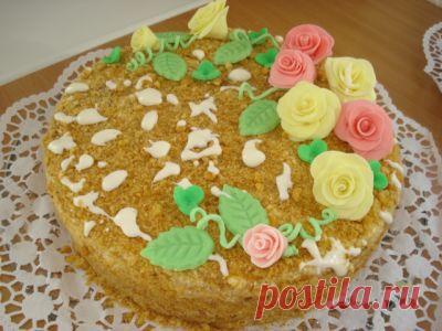 Торт "Пуховик" (медовик).