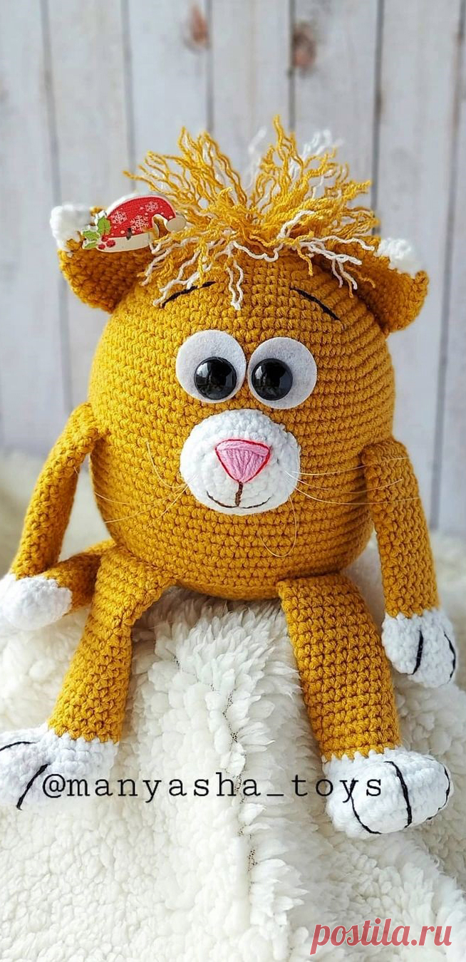 PDF Кот Гарфилд крючком. FREE crochet pattern; Аmigurumi animal patterns. Амигуруми схемы и описания на русском. Вязаные игрушки и поделки своими руками #amimore - котик аминеко, кот, кошечка, кошка, котенок.