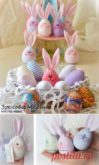 Шьем пасхальных яйца-зайцев