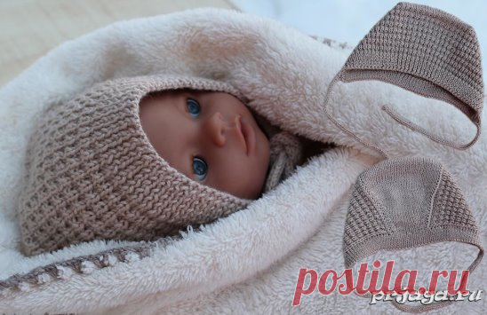 Чепчик для новорожденного спицами
Описание и видео: http://prjaga.ru/vyazanie-dlya-detej/shapka-sharfik-beret/chepchik-dlya-novorozhdennogo-spicami-video