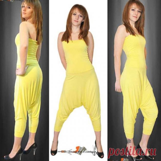 Выкройка-шаблон шаровар