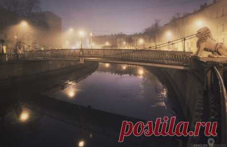 On a foggy evening
