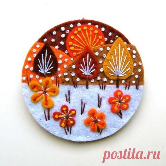 Брошки из фетра