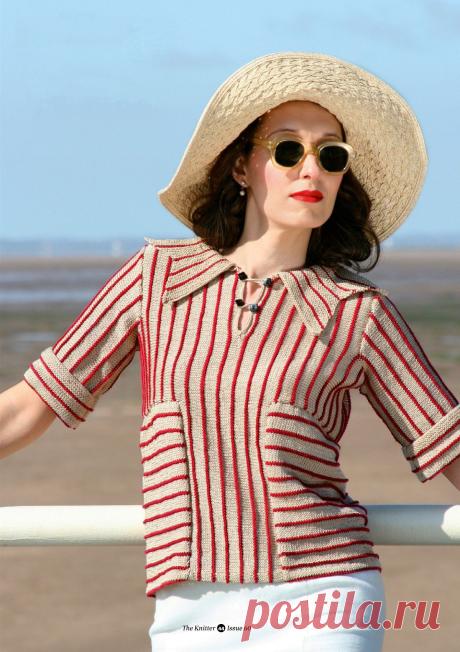 Вязание джемпера – блузы This Attractive Affair, The Knitter 60