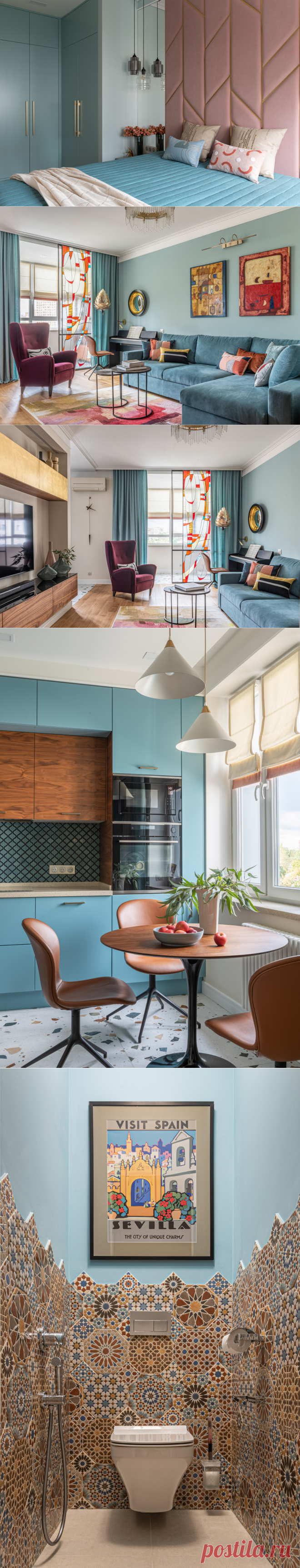 Houzz тур: Цветной интерьер в духе конструктивизма | Houzz Россия