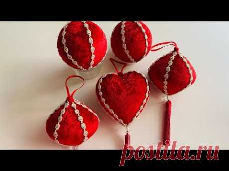 Ёлочные игрушки своими руками 🎄🎄🎄. Handmade Christmas ornaments 🎄🎄🎄
