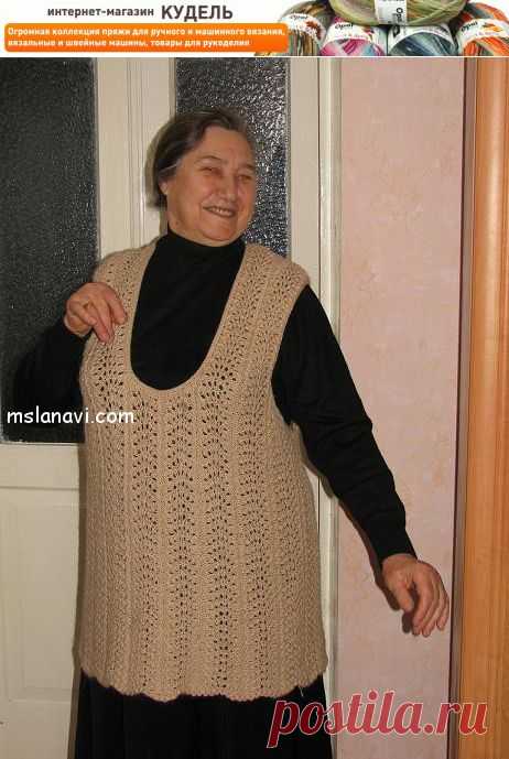 Вязаный жилет спицами | Мисс Лана Ви | Ms Lana Vi