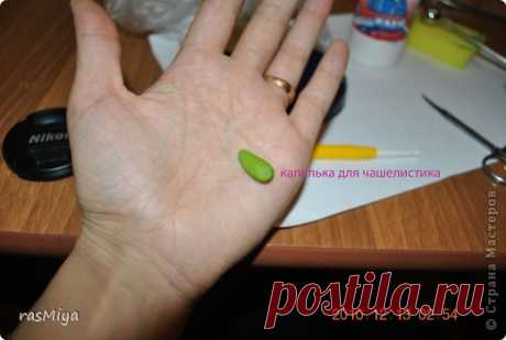 МК по лепке розы. Часть 2-чашелистики | Страна Мастеров