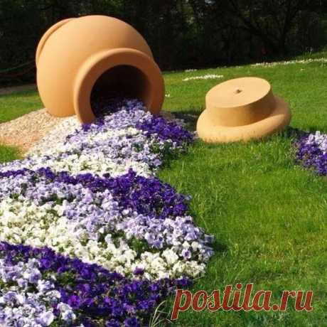 Идеи клумб с горшками, кадками и бидонами — DIYIdeas