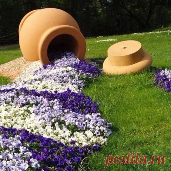 Идеи клумб с горшками, кадками и бидонами — DIYIdeas
