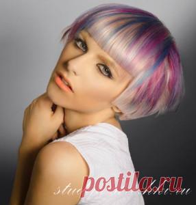 Креативное окрашивание волос на стрижку Каре | Стрижки и Прически
