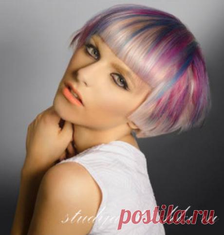 Креативное окрашивание волос на стрижку Каре | Стрижки и Прически