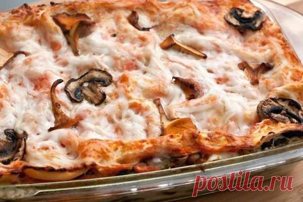 Лазанья с грибами
