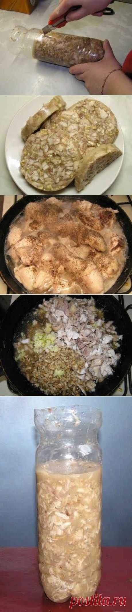 Как приготовить куриный рулет в бутылке