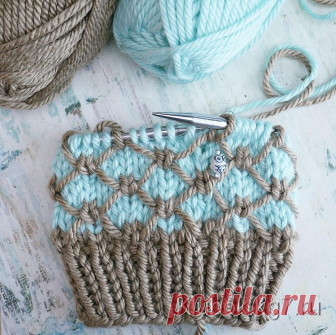 Узор для шапки с чешуйками