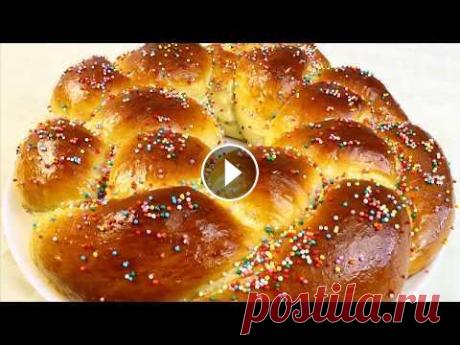 Пасхальный венок с тройной начинкой! Обалденный рецепт на Пасху! Вкусный Пасхальный венок с тремя видами начинки из простого дрожжевого теста! Такая выпечка будет украшением Вашего стола! Подписывайтесь на наш канал...
