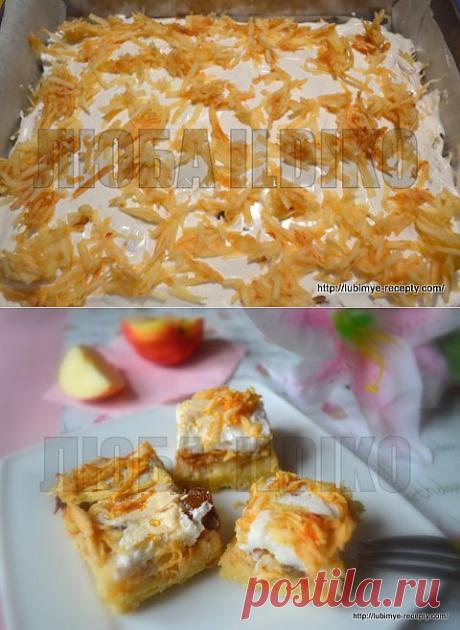 Яблочный пирог со взбитыми белками | Любимые рецепты