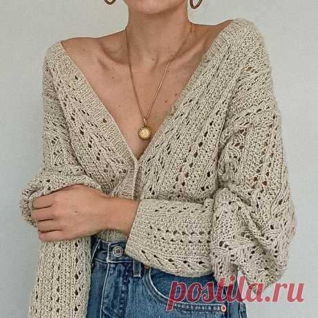 Схема вязания кардигана из льна, о которой вы спрашивали | Вязунчик — вяжем вместе | Яндекс Дзен