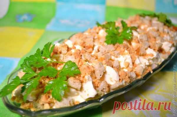 Салат с грибами и сыром Искушение / Рецепты с фото