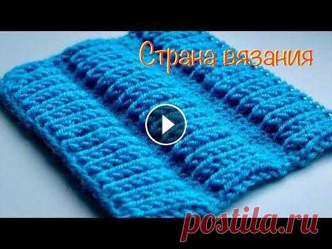 Узоры спицами. Пышная резинка+лицевая гладь Сочетание пышной резинки лицевой глади отлично подойдёт для вязания пальто, кардиганов, кофт, шапочек. Раппорт пышной резинки 2 петли и 2 ряда. Для об...